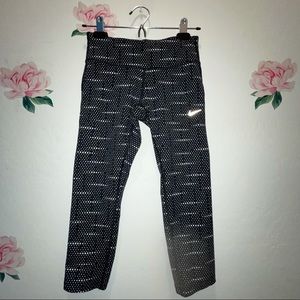 Nike black and white polka dot legging